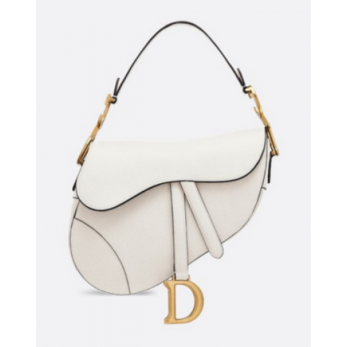 Dior SADDLE-TAS VAN KALFSLEER M0446CW offwhite