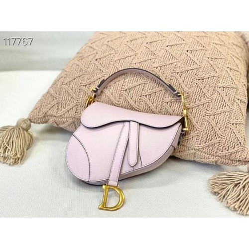 Dior SMALL SADDLE-TAS VAN KALFSLEER M0445CW  LIGHT PINK