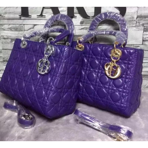 Dior Small Lady Dior Bag Sheepskin Leather CD6322 Violet