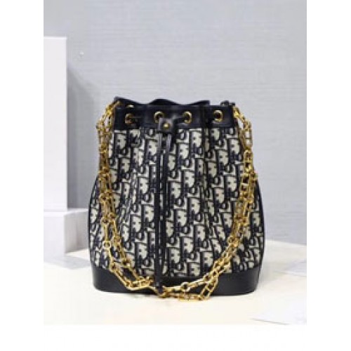 Dior original canvas bucket bag M0532 black