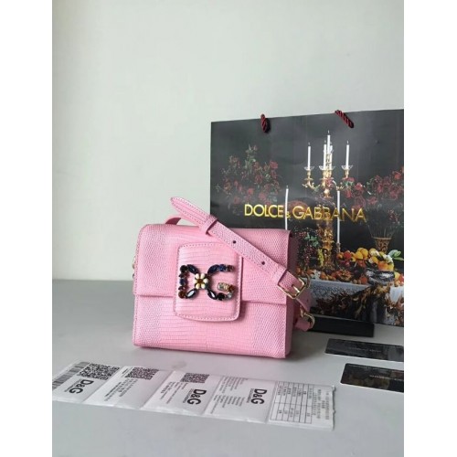 Dolce Gabbana Calfskin Leather shoulder bag 5568 pink