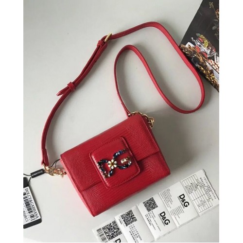 Dolce Gabbana Calfskin Leather shoulder bag 5568 red