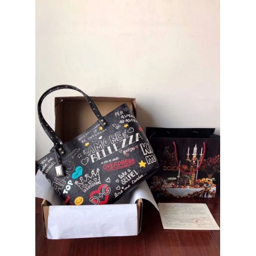 Dolce Gabbana Calfskin Tote Bags 4116 black