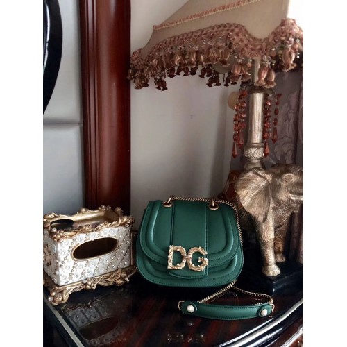 Dolce Gabbana Origianl Leather Bag 4917 Green