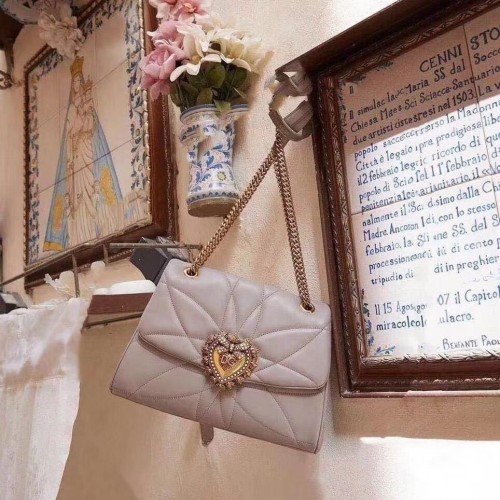 Dolce Gabbana Origianl Leather Bag 4919 grey