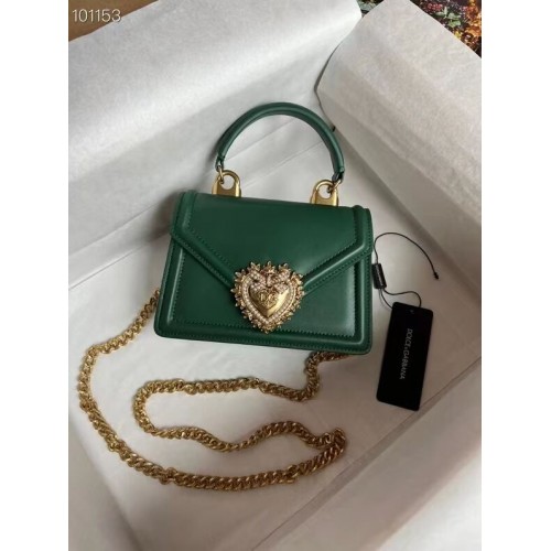 Dolce Gabbana Origianl Leather Shoulder Bag 4011 green