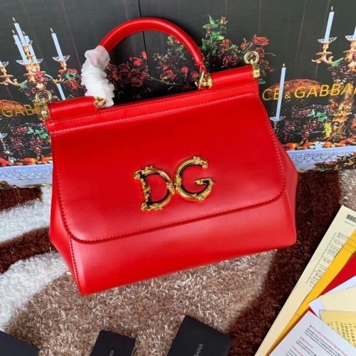 Dolce Gabbana Origianl Leather Shoulder Bag 5157 red