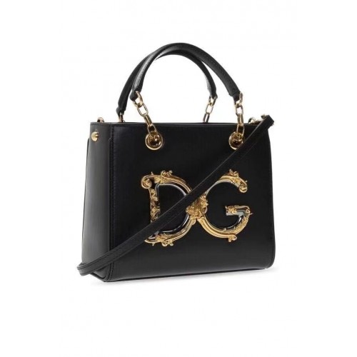 Dolce Gabbana Origianl Leather Shoulder Bag 5158 black