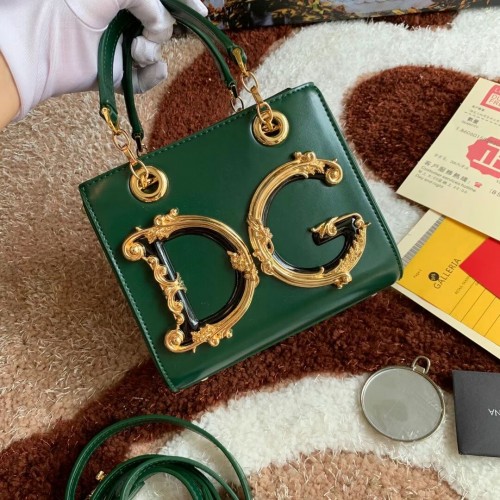 Dolce Gabbana Origianl Leather Shoulder Bag 5158 green
