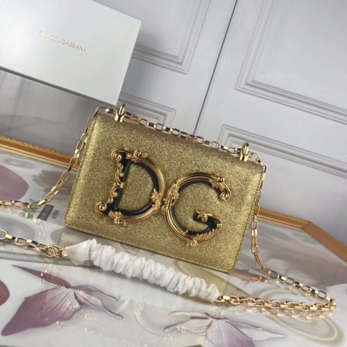 Dolce Gabbana Original Leather Shoulder Bag BB6315 Gold