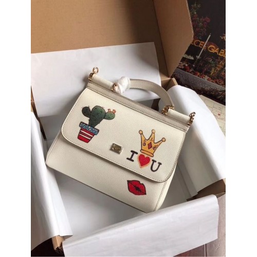 Dolce Gabbana SICILY Bag Calfskin Leather 4136 white