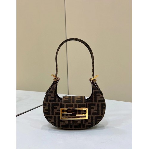 FENDI  FF Fabric Shoulder bag FF10592 brown