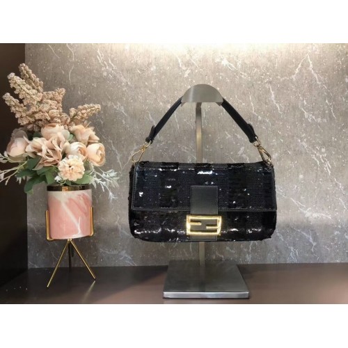FENDI BAGUETTE Bag Pearl slice F1359 black
