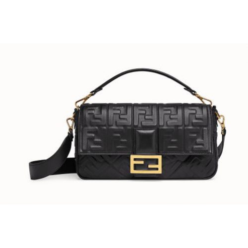 FENDI BAGUETTE large Shoulder Bag 8BR771A black