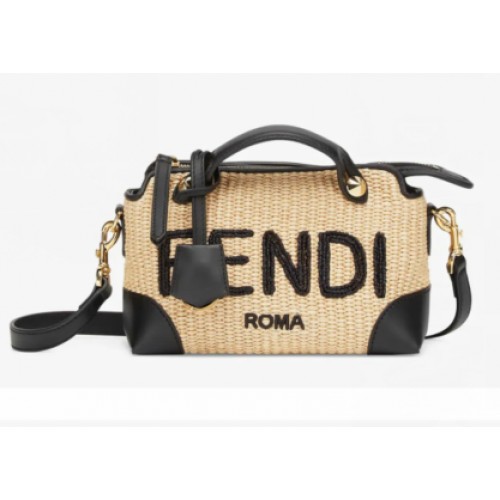 FENDI Braided Straw Bag  F1578 Black