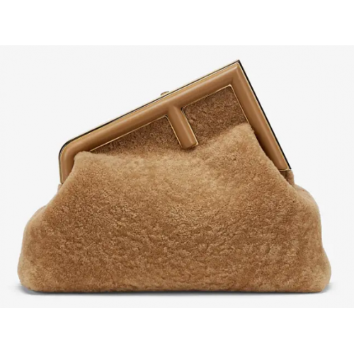 FENDI FIRST MEDIUM sheepskin bag 8BP127AH Beige