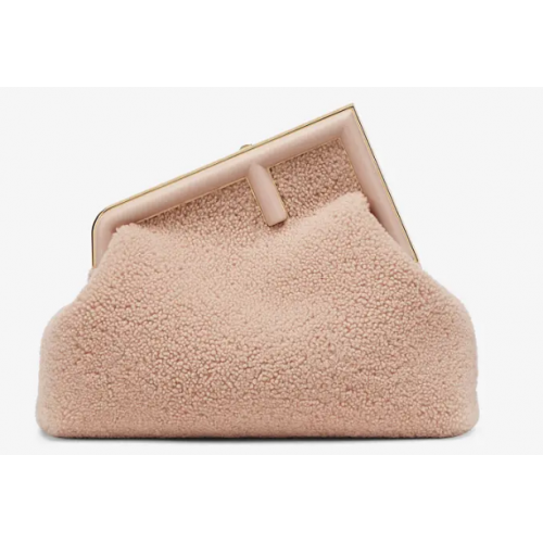 FENDI FIRST MEDIUM sheepskin bag 8BP127AH pink