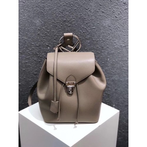FENDI BACKPACK grey leather backpack 8BZ043A