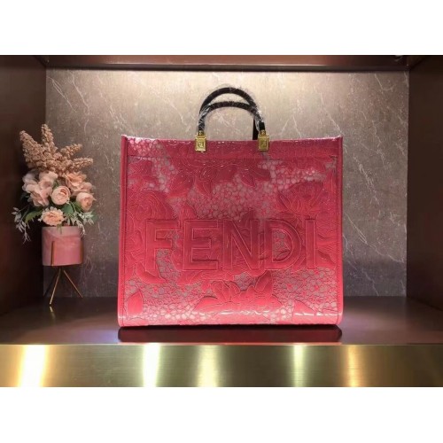 FENDI LARGE embroidery bag 8BH386AB rose