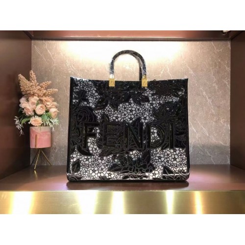FENDI LARGE embroidery bag 8BH386AB black
