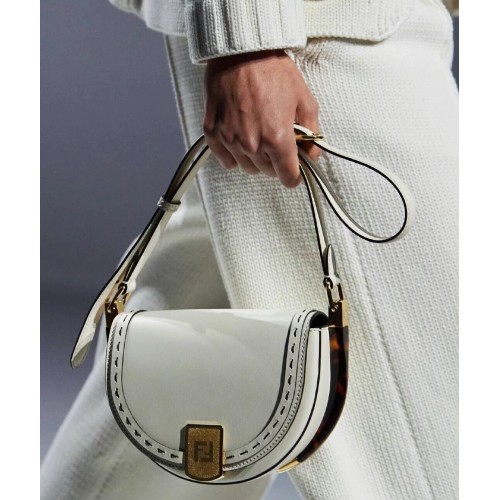 FENDI MOONLIGHT leather bag 8BT346A White