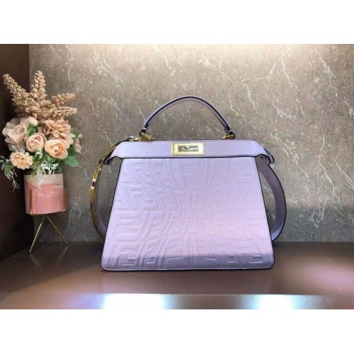 FENDI PEEKABOO ICONIC ESSENTIALLY leather bag F1519 Lavender