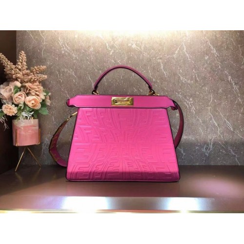 FENDI PEEKABOO ICONIC ESSENTIALLY leather bag F1519 rose