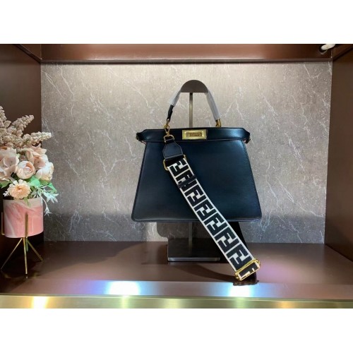 FENDI PEEKABOO ISEEU MEDIUM leather bag 8BN321A6 black