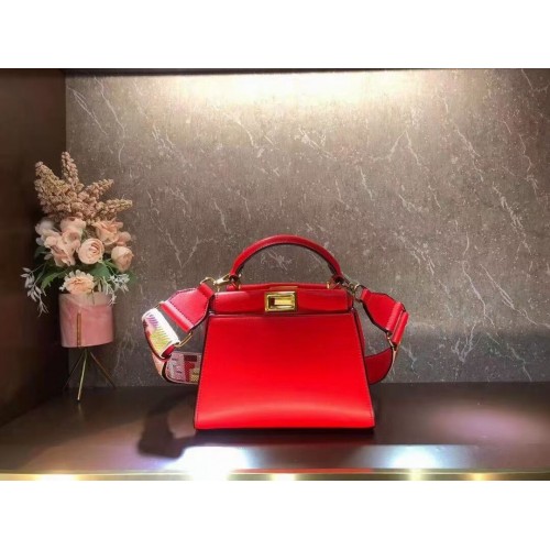 FENDI PEEKABOO ISEEU SMALL leather bag F1615 red