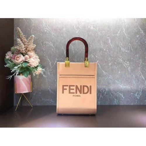 FENDI SUNSHINE SHOPPER leather mini-bag  F1620 pink