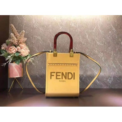 FENDI SUNSHINE SHOPPER leather mini-bag  F1620 yellow