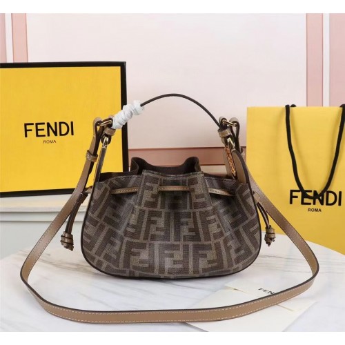 FENDI TOUCH leather bag 8BS059 brown
