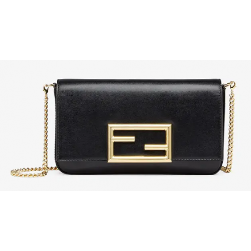 FENDI WALLET ON CHAIN WITH POUCHES leather mini-bag 8BS032 black