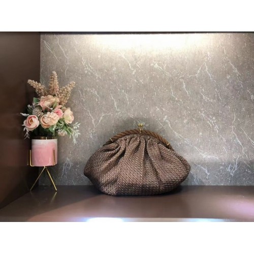 FENDI  raffia bag F7641 light brown