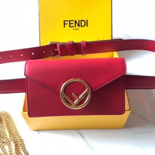 Fendi BELT BAG leather belt bag 8BM005 red