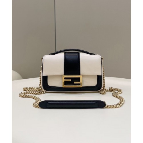 Fendi Baguette Sheepskin bag 8BR6551 Cream black