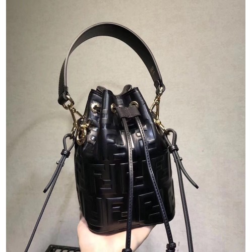 Fendi Calfskin Leather Flap TOTE Bag 3326 Black