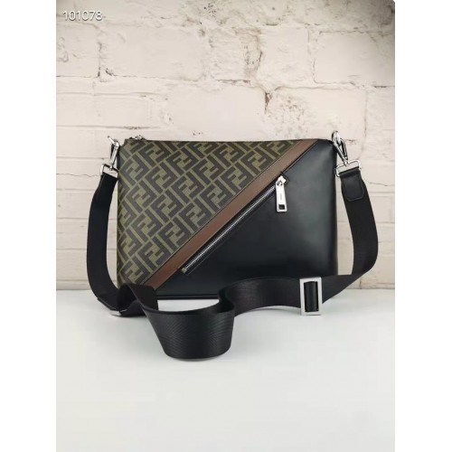 Fendi Calfskin Shoulder Bag 5570 BLACK