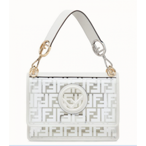Fendi KAN I F PU tote bag 8BT284A white