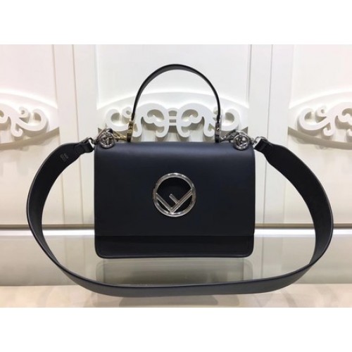 Fendi KAN I Leather Bag FD2670 Black