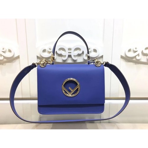 Fendi KAN I Leather Bag FD2670 Blue