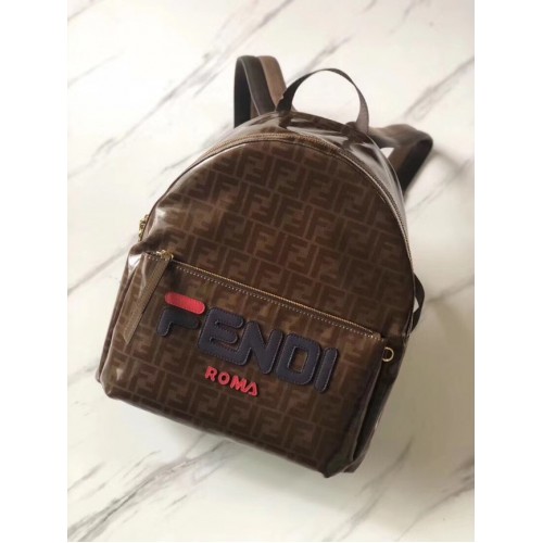 Fendi MINI BACKPACK Small multicolor canvas backpack 8BZ036