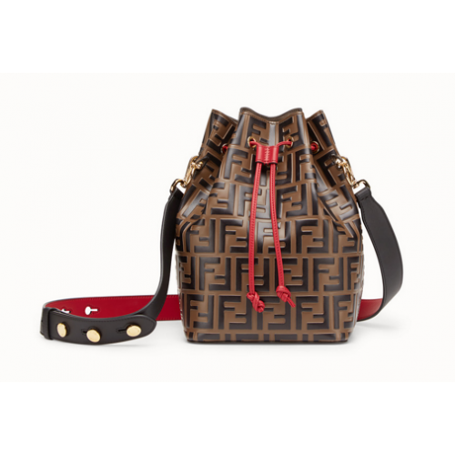 Fendi MON TRESOR Multicolor leather bag 8BT298A Red