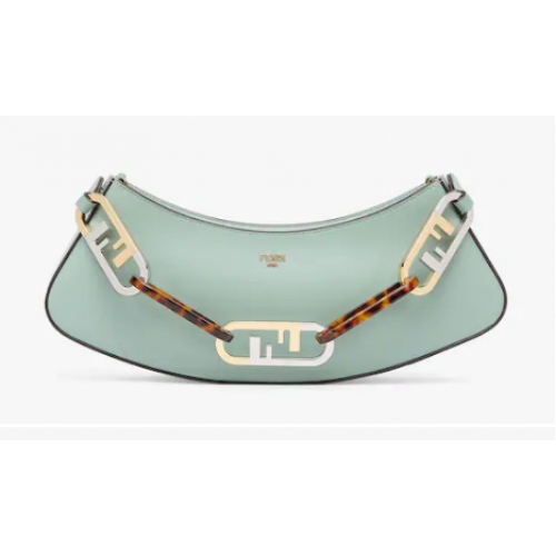 Fendi O Lock Swing Mint green leather pouch 8BS068A green
