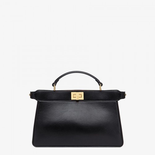 Fendi PEEKABOO ISEEU EAST-WEST Black leather bag 8BN323