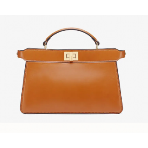 Fendi PEEKABOO ISEEU EAST-WEST leather bag 8BN323A brown