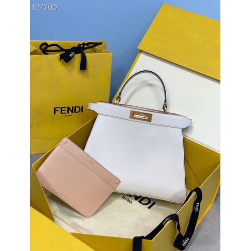 Fendi PEEKABOO ISEEU MEDIUM leather bag 70193 white
