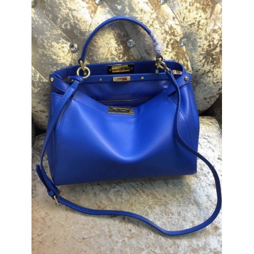 Fendi Peekaboo Bag Calfskin Leather 30340 Blue