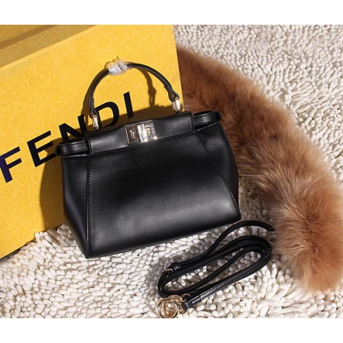 Fendi Peekaboo Bag Smooth Leather FD6035 Black
