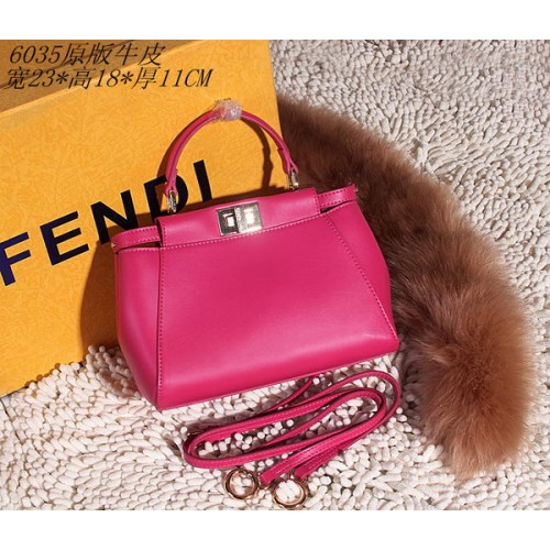 Fendi Peekaboo Bag Smooth Leather FD6035 Rose